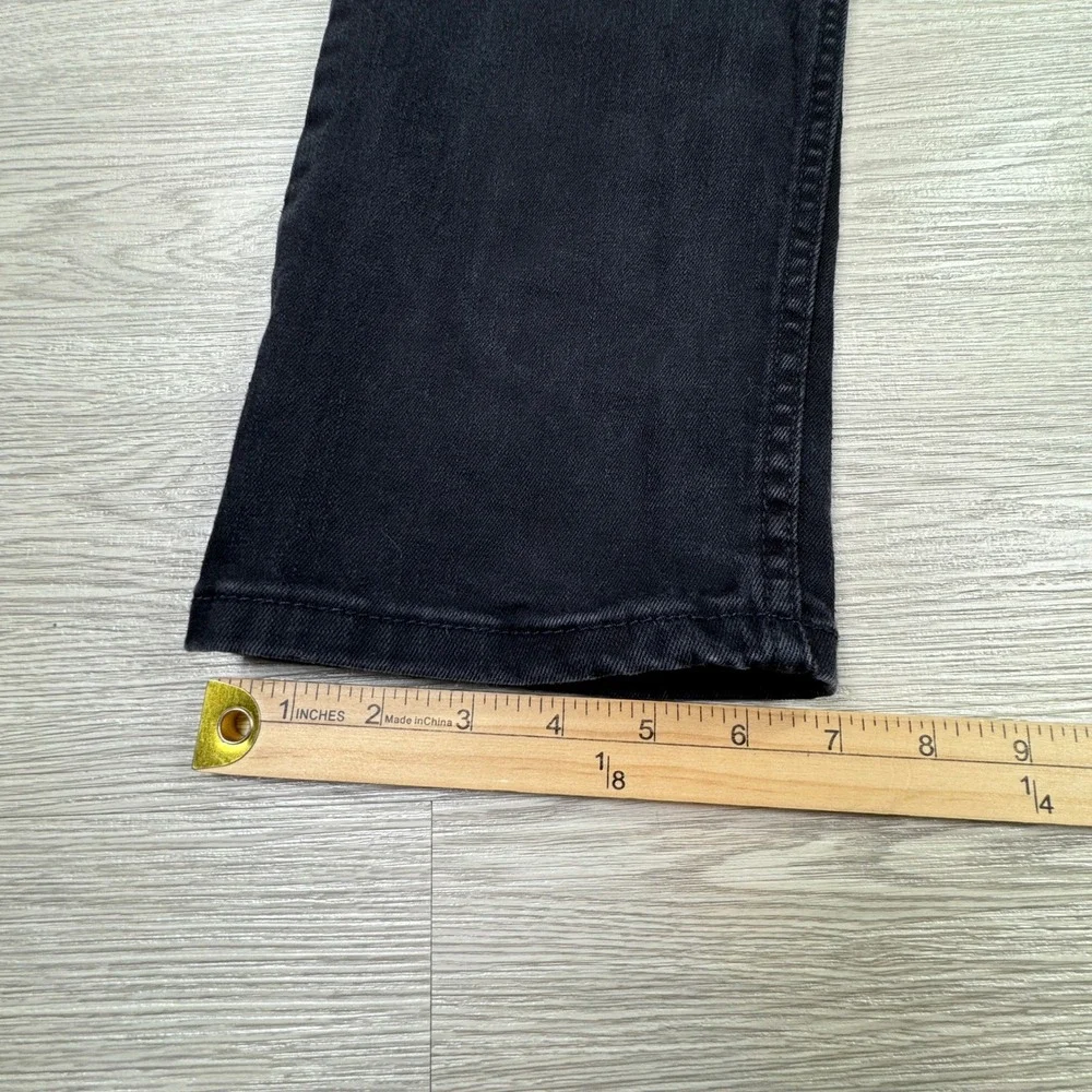 Levi's Men's Jeans 502 Regular Taper Black 34x30 Stretch Denim Grunge Minimalist